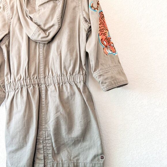 Tea Collection Utility Jacket with Tiger Patch, Size 6 - Picture 6 of 7